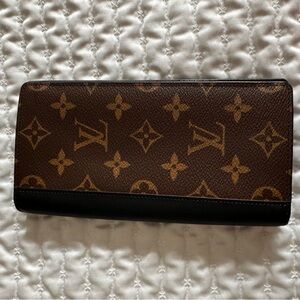 Louis Vuitton Monogram Macassar Tanon Wallet monogram and black leather